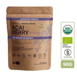 Organic Acai Berry Powder, Freeze-Dried 90g