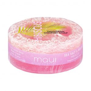 Loofah Soap – Hibiscus with Sea Salt & Kukui Oil